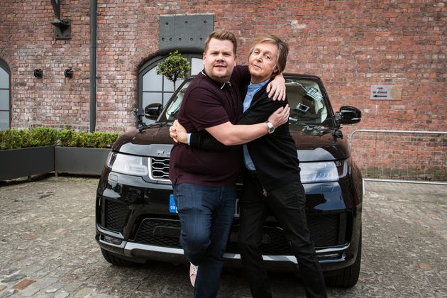 James Corden and Sir Paul McCartney