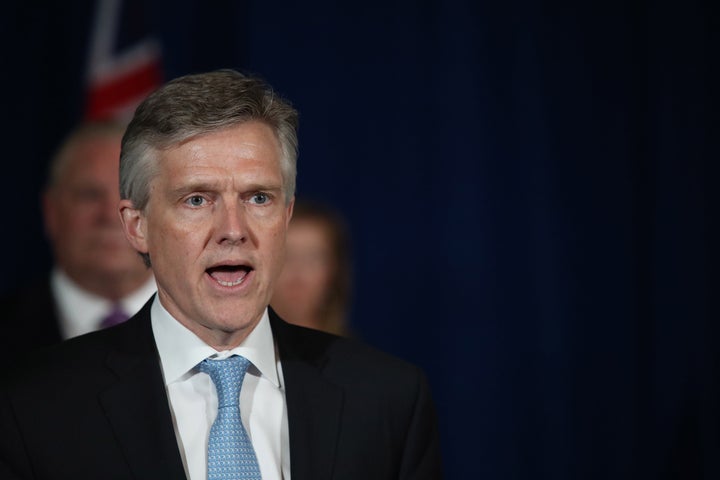 Rod Phillips answers questions in Toronto on June 5, 2020. 
