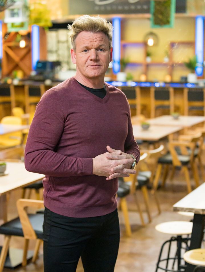 Gordon Ramsay as he is more usually seen