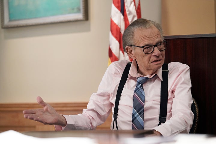 Guest star Larry King in LETS BE REAL on Fox.