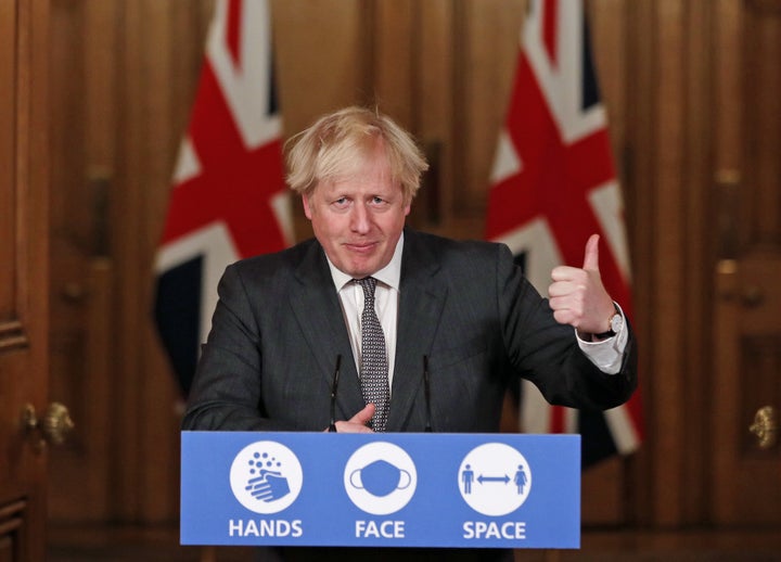 Prime Minister Boris Johnson speaking at a press conference in 10 Downing Street, London, following the tightening of England's Covid-19 tiers.