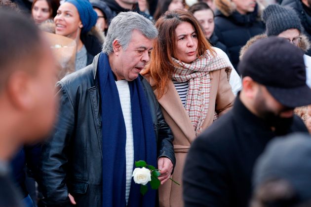 Doria Chouviat, veuve de Cédric Chouviat, lors d'un hommage à son mari à Levallois le 12 janvier 2020.