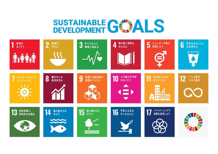 SDGsの概要を構成する17の開発目標
