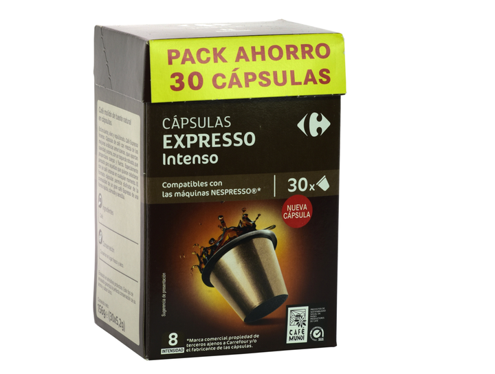 Caja de <a href="https://www.carrefour.es/supermercado/la-despensa/dulce-y-desayuno/cafes/cat20100/c" target="_blank" role="link" data-ylk="subsec:paragraph;itc:0;cpos:__RAPID_INDEX__;pos:__RAPID_SUBINDEX__;elm:context_link">Carrefour Intenso 8. </a>