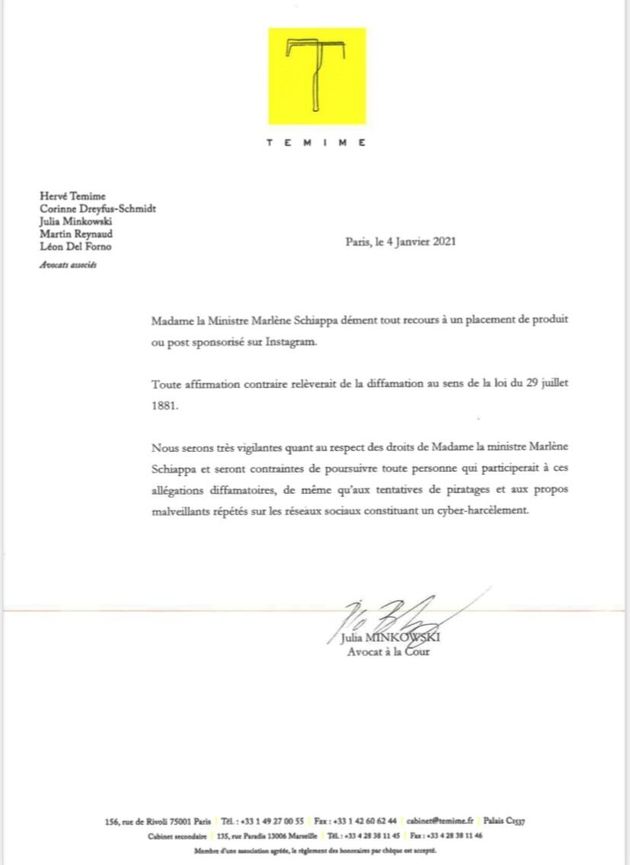 Communiqué de presse de Marlène Schiappa du 4 janvier 2021