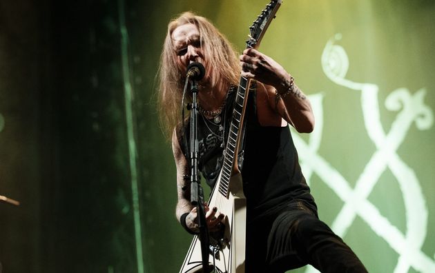 Alexi Laiho en plein concert, au mois d'août 2019 à Helsinki.