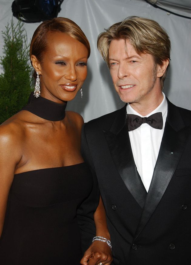 Iman with David Bowie pictured at the 2002 American Fashion Awards in New York.