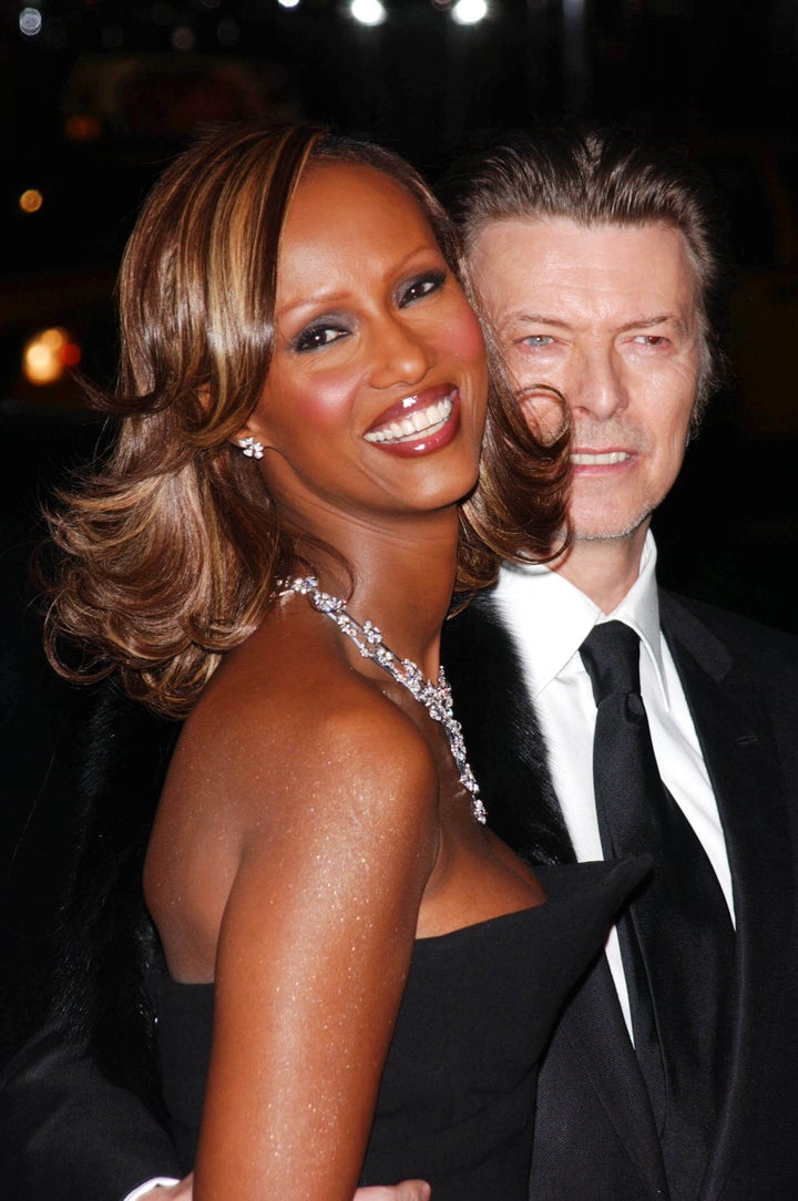 Photo by: PK/STAR MAX/IPx2/3/03David Bowie and Iman at a AMFAR benefit for Aids Research.(NYC)