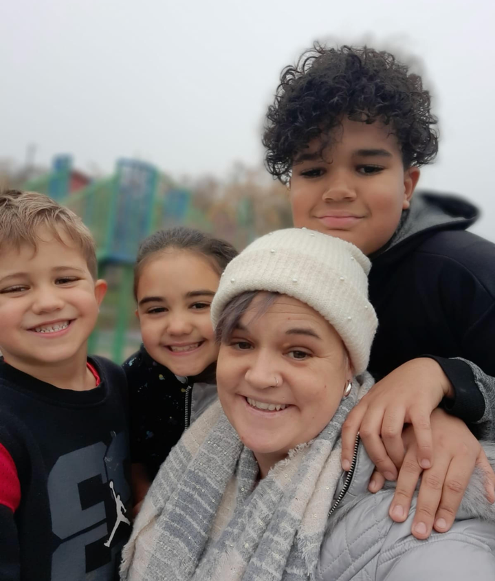 Terri-Anne Hamer with her three children