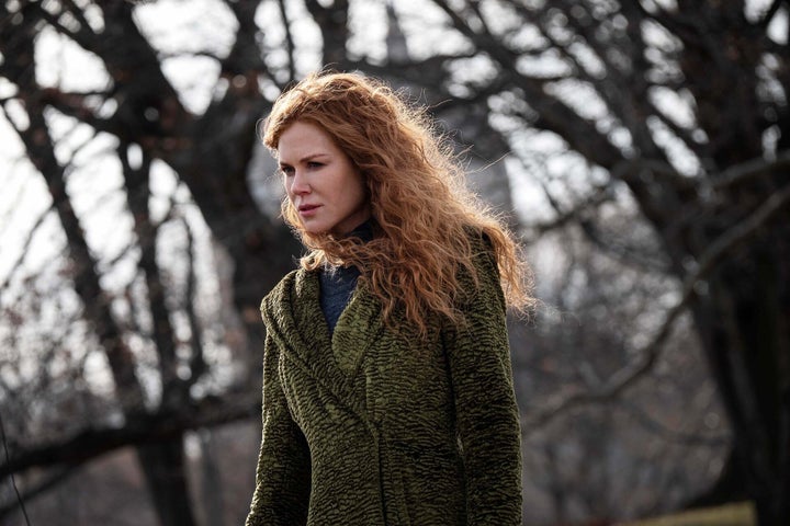 Nicole Kidman's character in a much-talked-about green coat from HBO's recent limited series, "The Undoing."