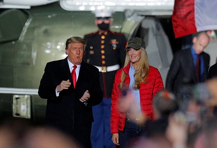 Trump campaigned with Sen. Kelly Loeffler on the eve of the runoff election to decide both of Georgia's Senate seats, in Dalton, Georgia.