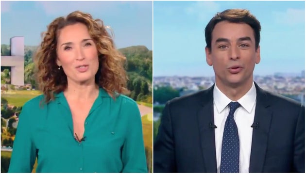 Marie-Sophie Lacarrau et Julian Bugier, respectivement sur TF1 et France 2, lundi 4 janvier.