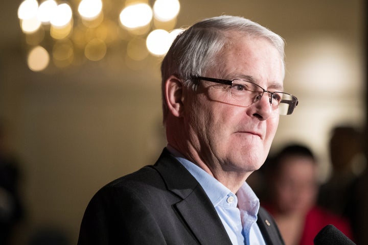 Transport Minister Marc Garneau speaks to the media in Calgary, Alta., Jan. 24, 2017. The travel industry is hitting back at Garneau's announcement of a mandatory COVID test for Canadians returning from abroad.