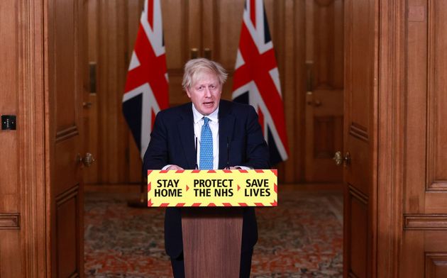 Prime Minister Boris Johnson during a media briefing on coronavirus (COVID-19) in Downing Street, London.