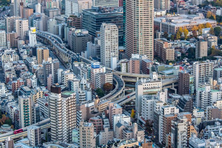 東京タワーから見た都内の風景