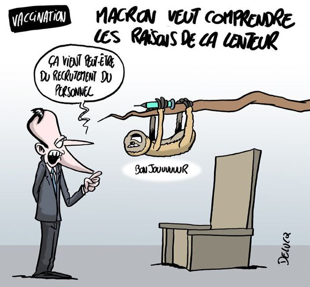 Macron tente d'élucider la lenteur du processus de vaccination.