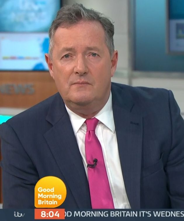 Piers Morgan in the Good Morning Britain studio