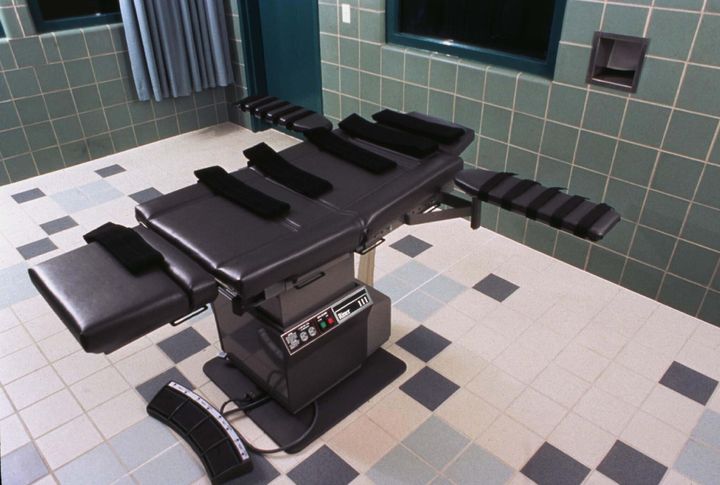 The execution chamber used for federal executions at the U.S. Penitentiary in Terre Haute, Indiana. 