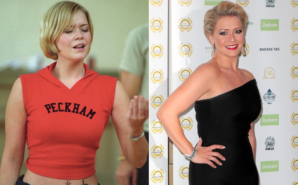Suzanne Shaw pictured in 2001 and 2019