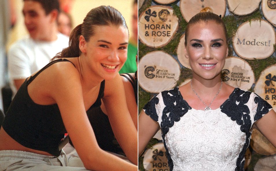 Jessica Taylor pictured in 2001 and 2018