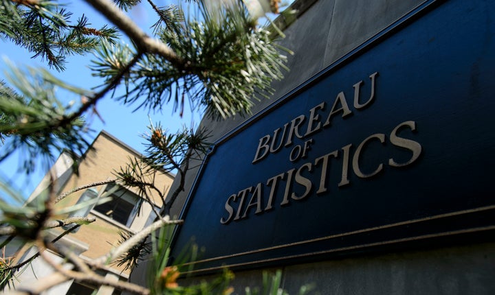 A sign outside a Statistics Canada building in Ottawa, Wed. July 3, 2019. StatCan is hiring 32,000 temporary workers for the 2021 census.