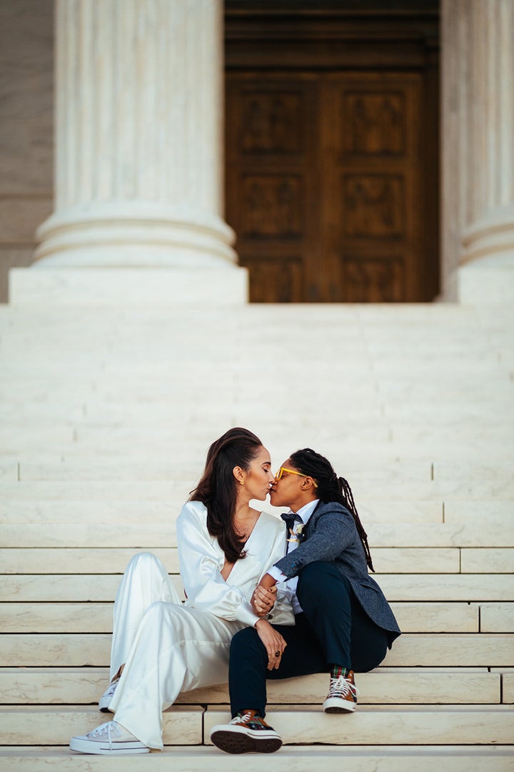 The couple called their elopement "a bright spot amid the heaviness of 2020."