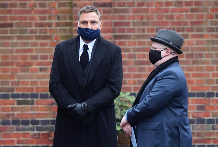 Matt Lucas and David Walliams were also among the mourners