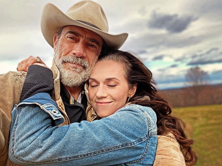 Jeffrey Dean Morgan and wife Hilarie Burton in "Friday Night In with the Morgans." 