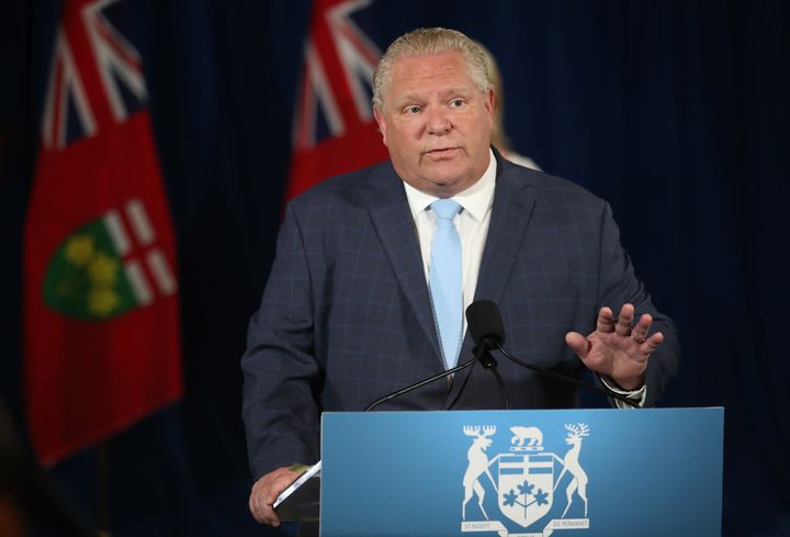 Premier Doug Ford holds his daily press briefing on June 25, 2020. 