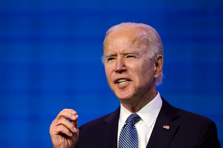 President-elect Joe Biden speaks during an event at The Queen theater in Wilmington, Del., Thursday, Jan. 7, 2021, to announce key nominees for the Justice Department. (AP Photo/Susan Walsh)