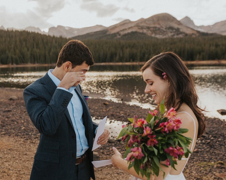 They exchanged vows outside Boulder, Colorado, in October.