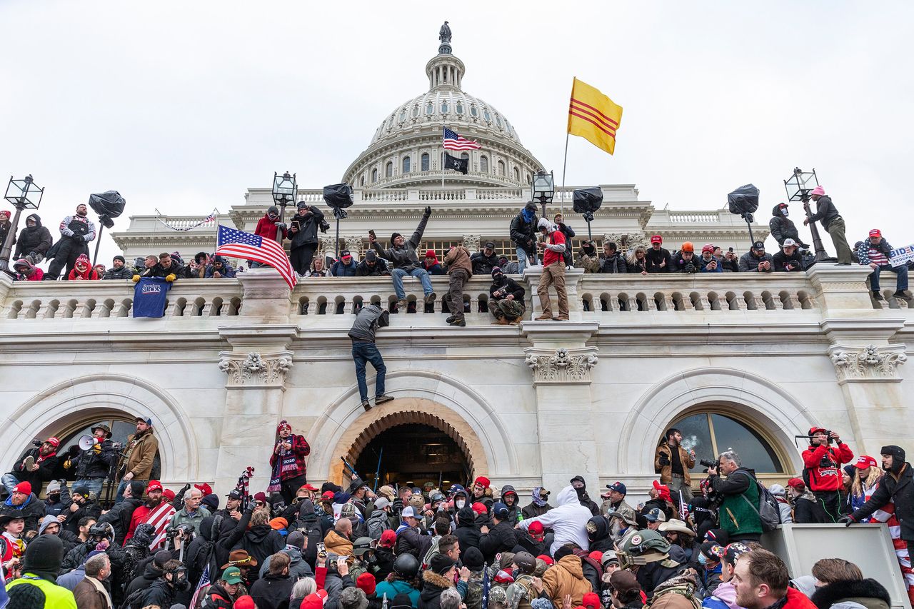 Pro-Trump rioters stormed the U.S. Capitol on Wednesday, breaking through security barriers and entering the building in a desperate and conspiracy theory-fueled effort to stop the Electoral College certification process from proceeding.