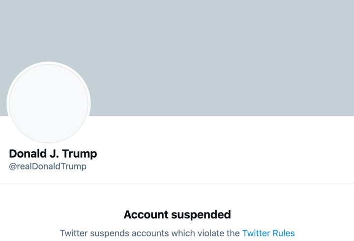 How Trump's account looks now.