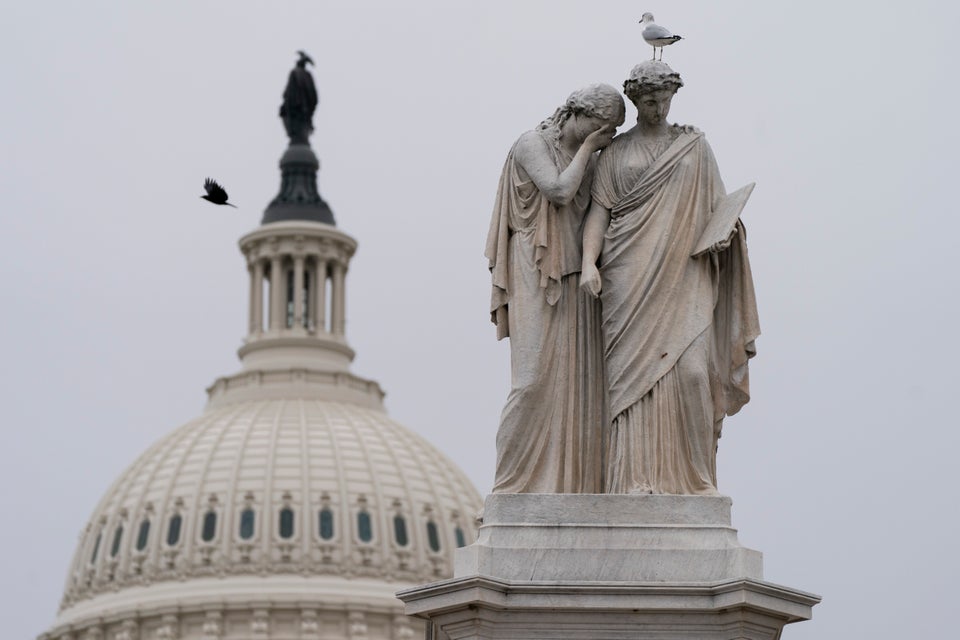 Peace Monument on Capitol Hill in Washington. (AP Photo/Jacquelyn