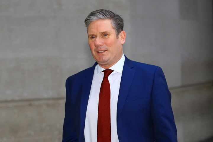 Labour Party leader Sir Keir Starmer arrives at BBC Broadcasting House in central London for his appearance on the BBC1 current affairs programme, The Andrew Marr Show.