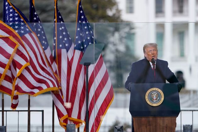 Trump speaking to supporters last week, some of whom later stormed the Capitol.