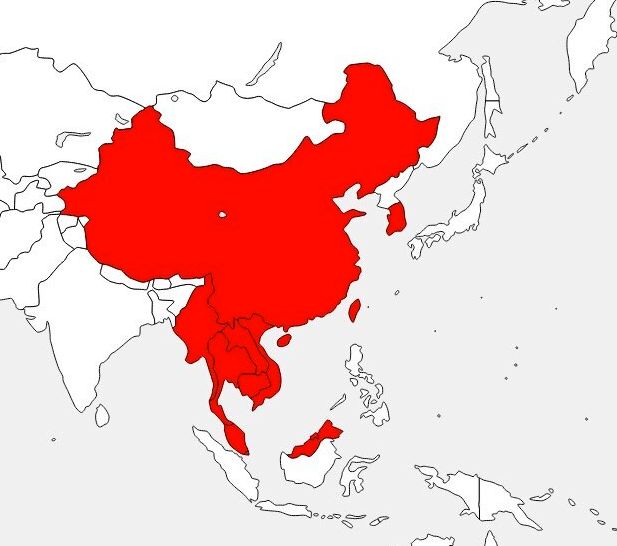 赤色がビジネス往来できる11の国と地域（1月12日現在）
