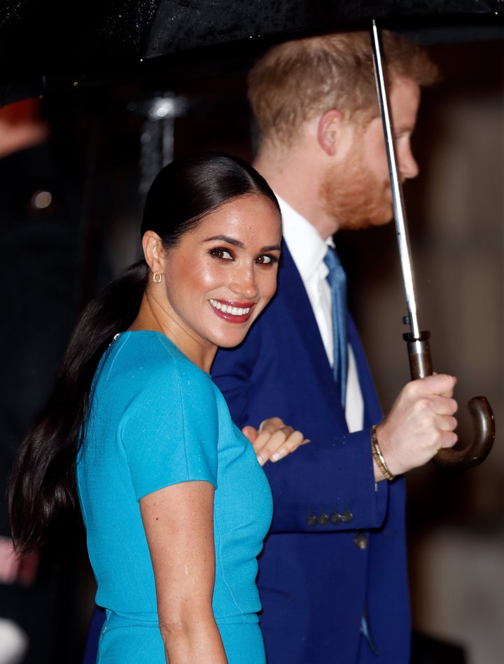 We're willing to bet that Meghan is the only Sussex sporting a ponytail! 