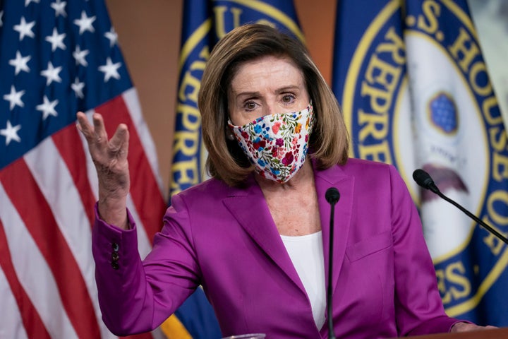 House Speaker Nancy Pelosi (D-Calif.) speaks at a news conference, Thursday, Jan. 7, 2021.