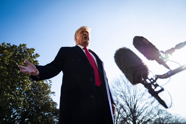 Le président américaine Donald Trump le 12 janvier, à la Maison-Blanche.