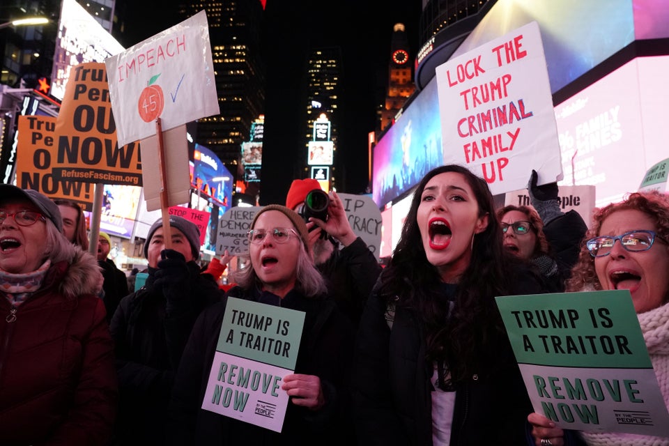 Protesters from Trump's first impeachment trial.