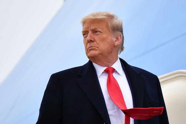 Donald Trump, ici embarquant à bord d'Air Force One à Harlingen, au Texas, le 12 janvier 2021.