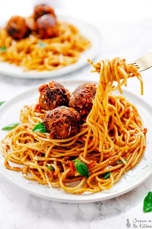 Vegan Spaghetti and Meatballs from Jessica In The Kitchen