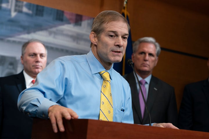 Rep. Jim Jordan (R-Ohio) led Republican arguments Wednesday against Trump's second impeachment in the House. The article of impeachment passed, however, with 10 Republicans joining Democrats in the 232-197 vote.