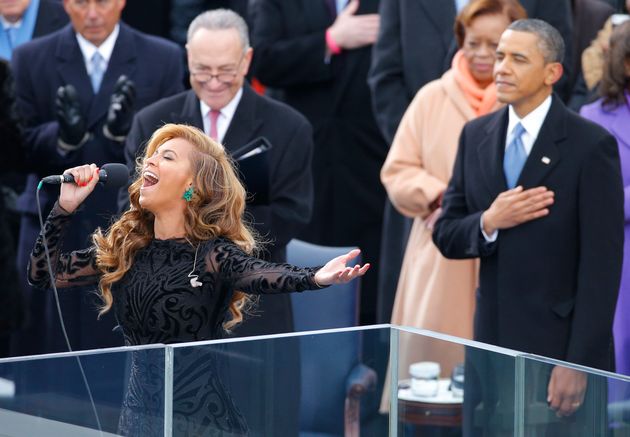 On January 21, 2013, Beyonce sings the American national anthem for the ceremony ...