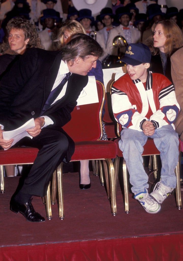 Donald Trump and Macaulay Culkin in 1991. 