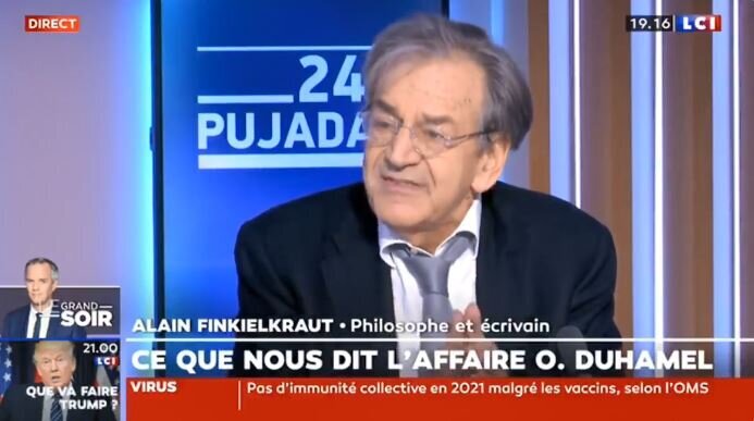 Alain Finkielkraut trahit son rôle d'intellectuel dans sa défense d'Olivier Duhamel