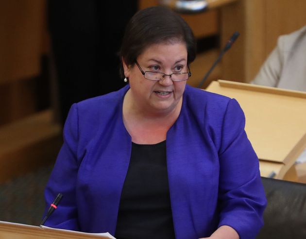 Labour MSP Jackie Baillie during FMQs at the Scottish Parliament in Edinburgh.