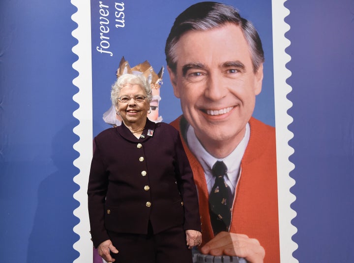 Joanne Rogers attended the U.S. Postal Service Dedication of the Mister Rogers Forever Stamp at WQED's Fred Rogers Studio on March 23, 2018 in Pittsburgh.