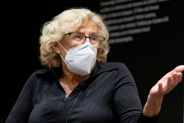 Manuela Carmena, el pasado 7 de octubre, en la presentación de un libro, en